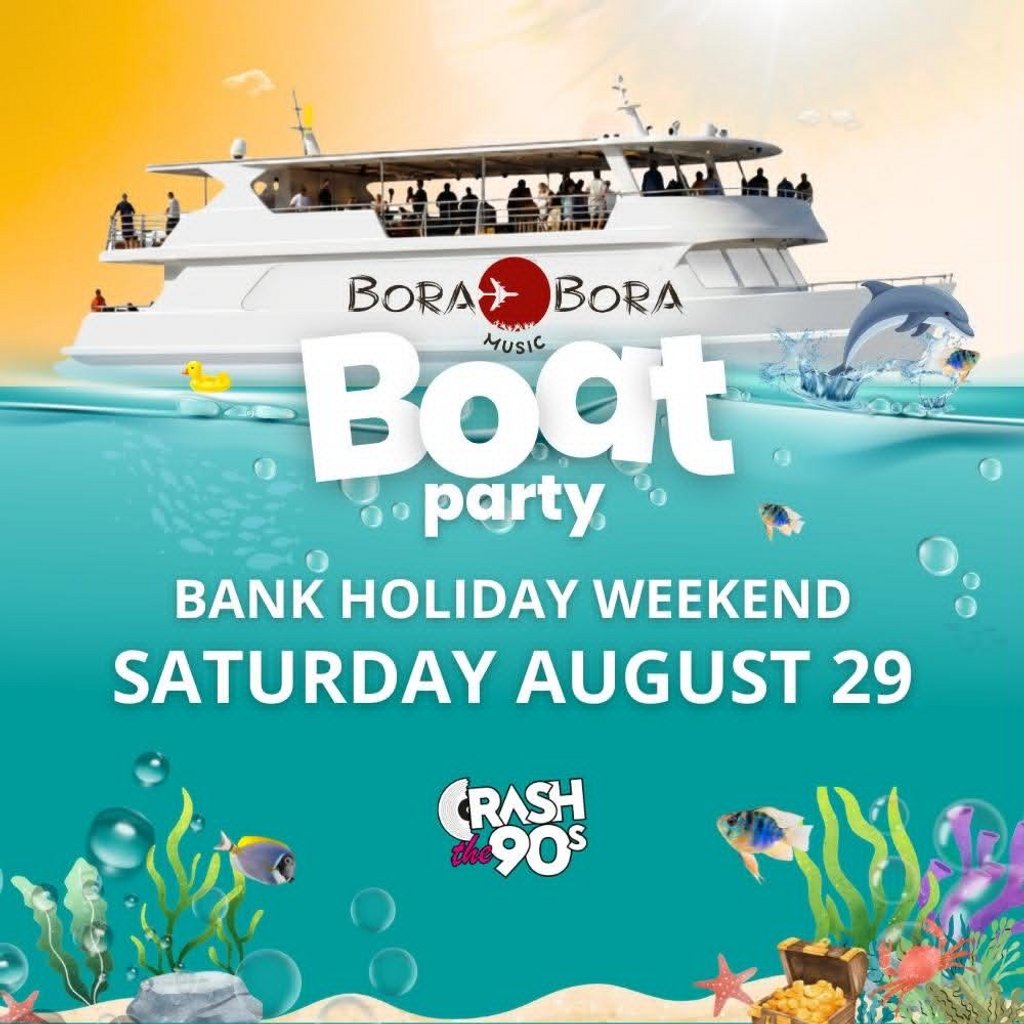 Crashthe90s/ Bora Bora Music Sunset Boat Cruise (bigger Boat!)