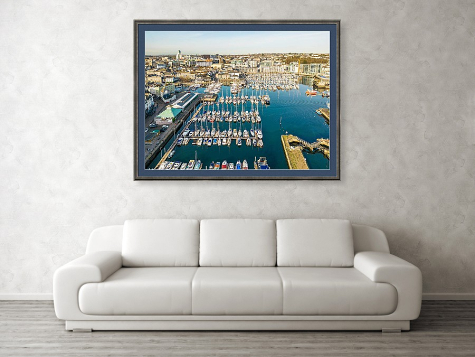 Boats in Sutton Harbour in Plymouth